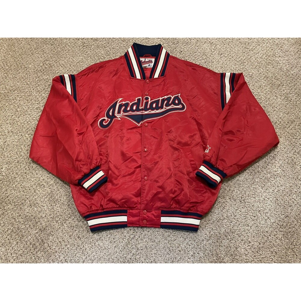 Vintage 90’s Cleveland Indians MLB Starter Jacket Men’s Sz XL Baseball Rare